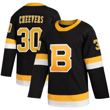 Men's Gerry Cheevers Boston Bruins ＃30 Authentic Black Alternate Jersey