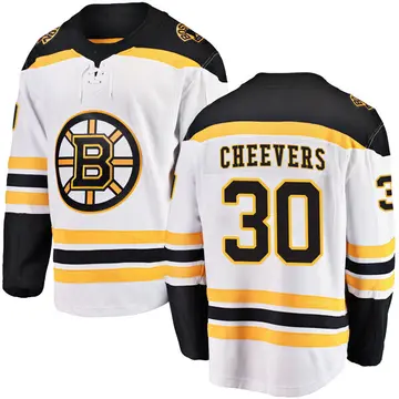 Men's Gerry Cheevers Boston Bruins ＃30 Breakaway White Away Jersey