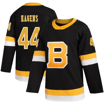 Men's James Hagens Boston Bruins ＃44 Authentic Black Alternate Jersey