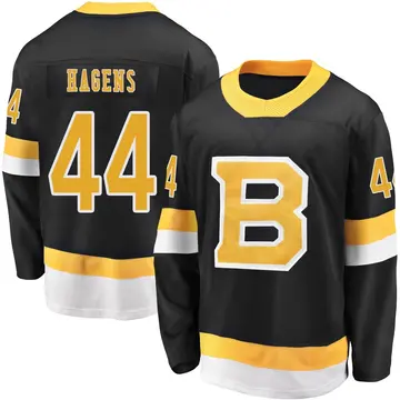 Men's James Hagens Boston Bruins ＃44 Breakaway Black Alternate Premier Jersey
