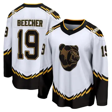 Men's John Beecher Boston Bruins ＃19 Breakaway White Special Edition 2.0 Jersey