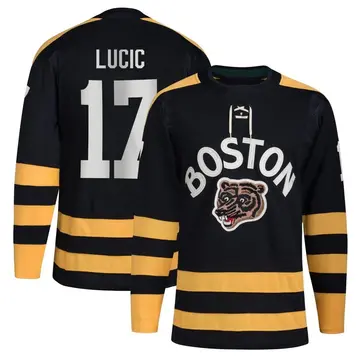 Men's Milan Lucic Boston Bruins ＃17 Authentic Black 2023 Winter Classic Jersey