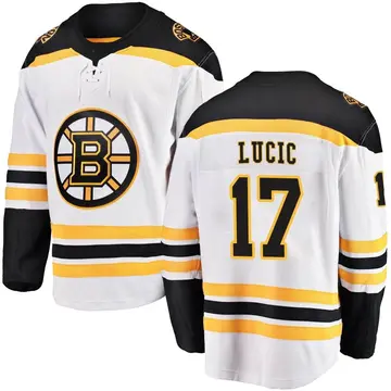 Men's Milan Lucic Boston Bruins ＃17 Breakaway White Away Jersey