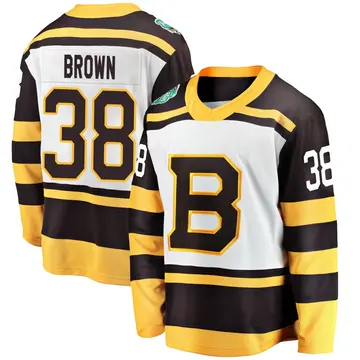 Men's Patrick Brown Boston Bruins ＃38 Breakaway White 2019 Winter Classic Jersey