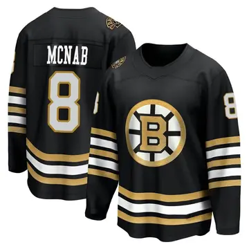 Men's Peter Mcnab Boston Bruins ＃8 Breakaway Black 100th Anniversary Premier Jersey