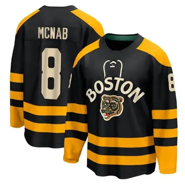 Men's Peter Mcnab Boston Bruins ＃8 Breakaway Black 2023 Winter Classic Jersey