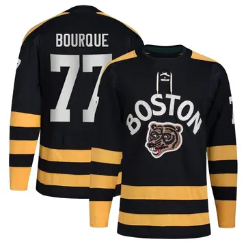 Men's Ray Bourque Boston Bruins ＃77 Authentic Black 2023 Winter Classic Jersey