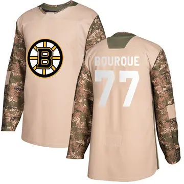 Men's Ray Bourque Boston Bruins ＃77 Authentic Camo Veterans Day Practice Jersey