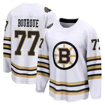 Men's Ray Bourque Boston Bruins ＃77 Breakaway White 100th Anniversary Premier Jersey