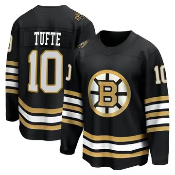 Men's Riley Tufte Boston Bruins ＃10 Breakaway Black 100th Anniversary Premier Jersey