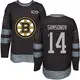 Men's Sergei Samsonov Boston Bruins ＃14 Authentic Black 1917-2017 100th Anniversary Jersey
