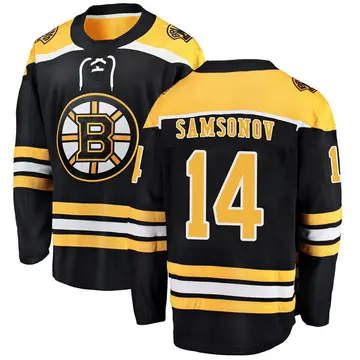 Men's Sergei Samsonov Boston Bruins ＃14 Breakaway Black Home Jersey