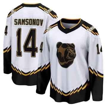 Men's Sergei Samsonov Boston Bruins ＃14 Breakaway White Special Edition 2.0 Jersey