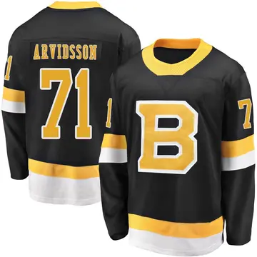 Men's Viktor Arvidsson Boston Bruins ＃71 Breakaway Black Alternate Premier Jersey