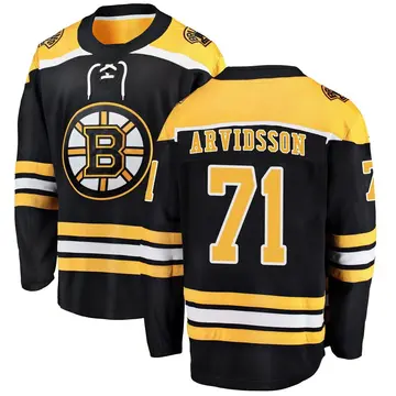Men's Viktor Arvidsson Boston Bruins ＃71 Breakaway Black Home Jersey