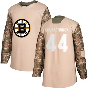 Men's Vladislav Kolyachonok Boston Bruins ＃44 Authentic Camo Veterans Day Practice Jersey