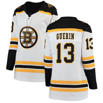 Women's Bill Guerin Boston Bruins ＃13 Breakaway White Away Jersey