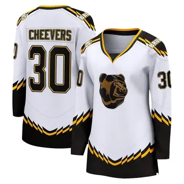 Women's Gerry Cheevers Boston Bruins ＃30 Breakaway White Special Edition 2.0 Jersey