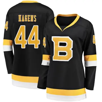 Women's James Hagens Boston Bruins ＃44 Breakaway Black Alternate Premier Jersey