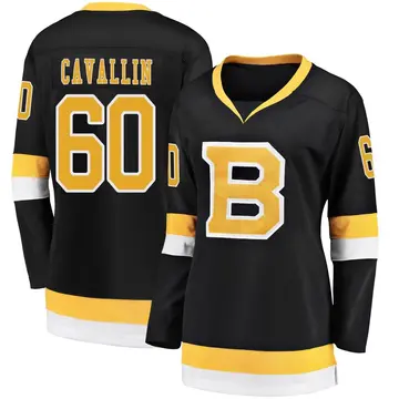 Women's Luke Cavallin Boston Bruins ＃60 Breakaway Black Alternate Premier Jersey