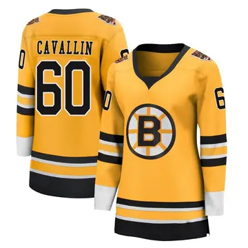 Women's Luke Cavallin Boston Bruins ＃60 Breakaway Gold 2020/21 Special Edition Jersey
