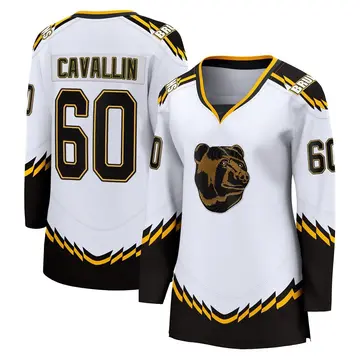 Women's Luke Cavallin Boston Bruins ＃60 Breakaway White Special Edition 2.0 Jersey