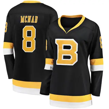 Women's Peter Mcnab Boston Bruins ＃8 Breakaway Black Alternate Premier Jersey