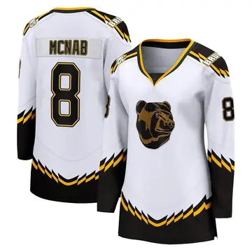 Women's Peter Mcnab Boston Bruins ＃8 Breakaway White Special Edition 2.0 Jersey