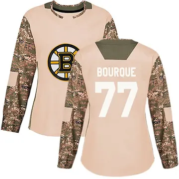Women's Ray Bourque Boston Bruins ＃77 Authentic Camo Veterans Day Practice Jersey