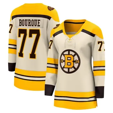 Women's Ray Bourque Boston Bruins ＃77 Breakaway Cream 100th Anniversary Premier Jersey