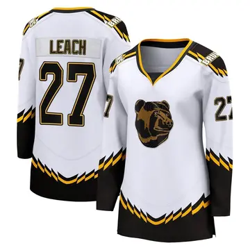 Women's Reggie Leach Boston Bruins ＃27 Breakaway White Special Edition 2.0 Jersey
