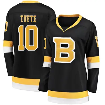 Women's Riley Tufte Boston Bruins ＃10 Breakaway Black Alternate Premier Jersey