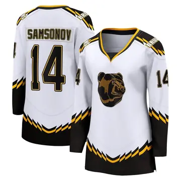 Women's Sergei Samsonov Boston Bruins ＃14 Breakaway White Special Edition 2.0 Jersey