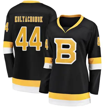 Women's Vladislav Kolyachonok Boston Bruins ＃44 Breakaway Black Alternate Premier Jersey