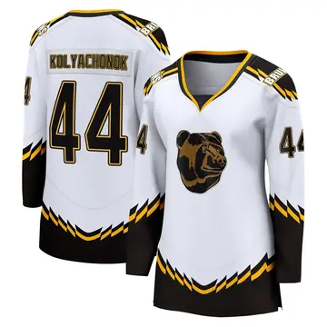 Women's Vladislav Kolyachonok Boston Bruins ＃44 Breakaway White Special Edition 2.0 Jersey