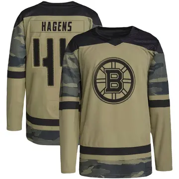 Youth James Hagens Boston Bruins ＃44 Authentic Camo Military Appreciation Practice Jersey
