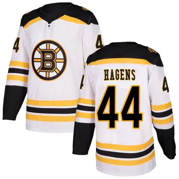 Youth James Hagens Boston Bruins ＃44 Authentic White Away Jersey