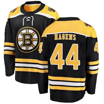 Youth James Hagens Boston Bruins ＃44 Breakaway Black Home Jersey