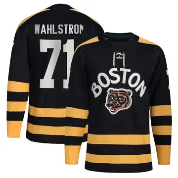 Youth Oliver Wahlstrom Boston Bruins ＃71 Authentic Black 2023 Winter Classic Jersey
