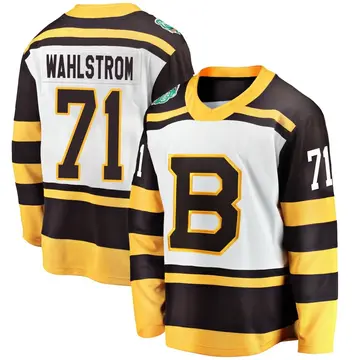 Youth Oliver Wahlstrom Boston Bruins ＃71 Breakaway White 2019 Winter Classic Jersey