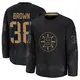 Youth Patrick Brown Boston Bruins ＃38 Premium Black 2024 Military Appreciation Practice Jersey