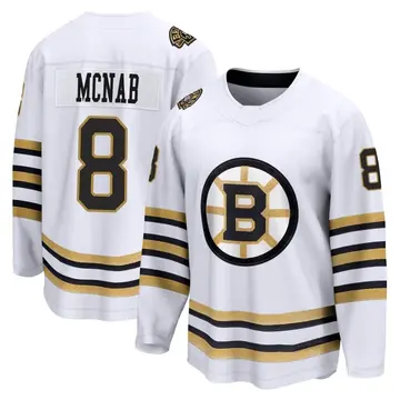 Youth Peter Mcnab Boston Bruins ＃8 Breakaway White 100th Anniversary Premier Jersey