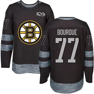 Youth Ray Bourque Boston Bruins ＃77 Authentic Black 1917-2017 100th Anniversary Jersey