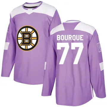 Youth Ray Bourque Boston Bruins ＃77 Authentic Purple Fights Cancer Practice Jersey