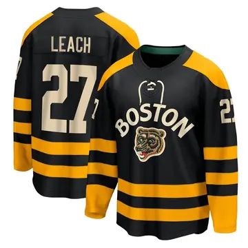 Youth Reggie Leach Boston Bruins ＃27 Breakaway Black 2023 Winter Classic Jersey