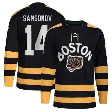 Youth Sergei Samsonov Boston Bruins ＃14 Authentic Black 2023 Winter Classic Jersey