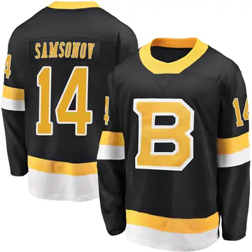 Youth Sergei Samsonov Boston Bruins ＃14 Breakaway Black Alternate Premier Jersey