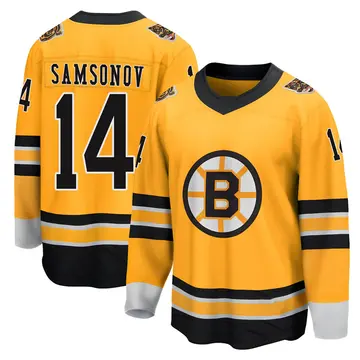 Youth Sergei Samsonov Boston Bruins ＃14 Breakaway Gold 2020/21 Special Edition Jersey